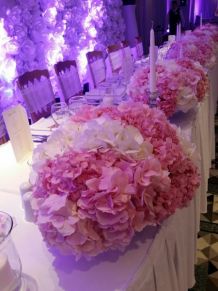 Aranžman - Bele i roze hortenzije