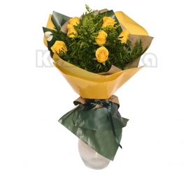 Buket - Žute ruže sa dekoracijom