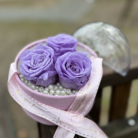 Dehidrirane ruže u kutiji - lila