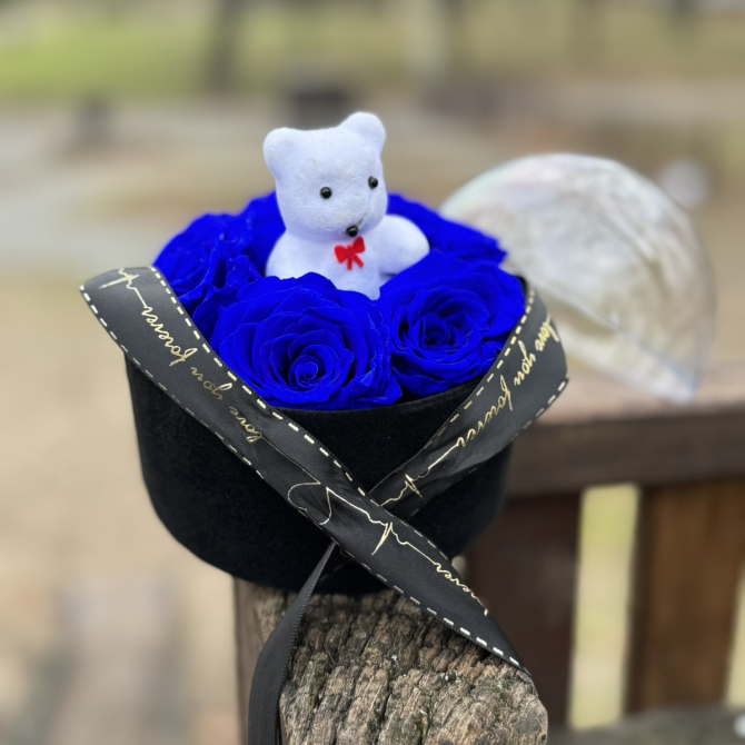 Dehidrirane ruže sa medom u kutiji - plava