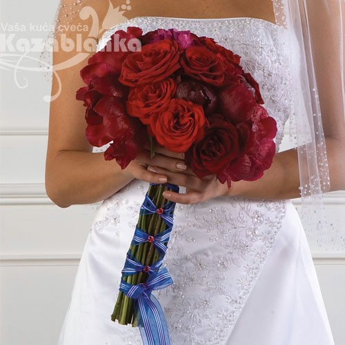 Bidermajer - Crvene ruže  i lale