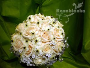 BDM 194. Bidermajer - Ruže sa orintugalumom i kristalima