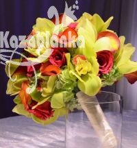 Bidermajer - Orhideje, kale, ruže i hortenzija