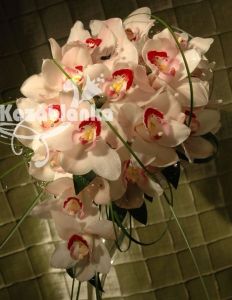 Bidermajer - Viseći bidermajer sa orhidejama